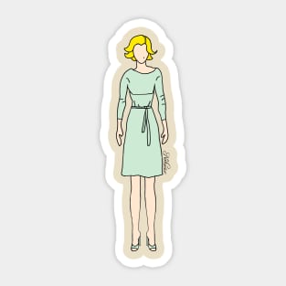 Her favorite Green Dress Sticker